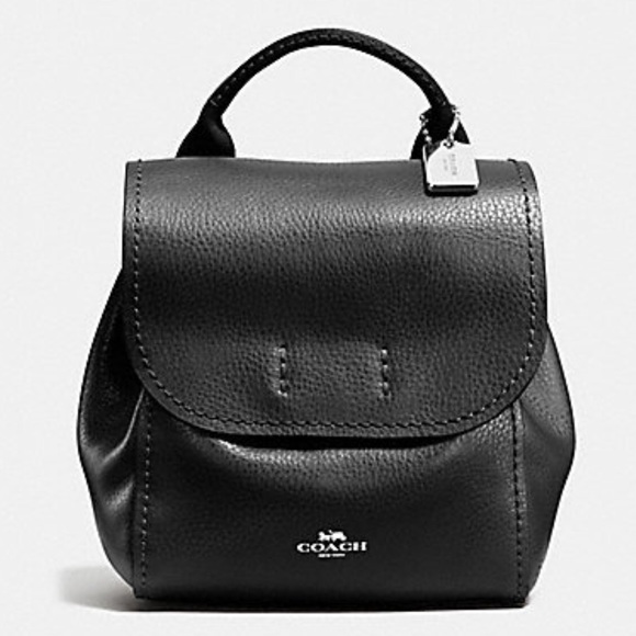 Coach Handbags - NEW COACH DERBY BLACK LEATHER CONVERTIBLE BACKPACK